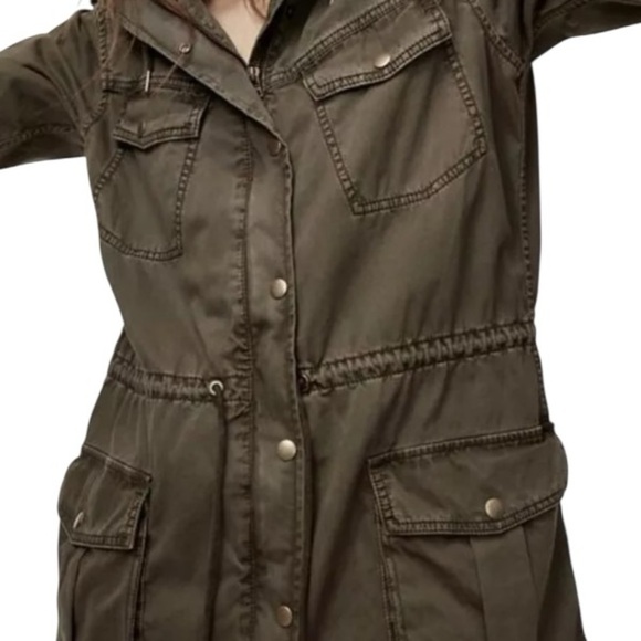 ARITZIA Talula Trooper Jacket Army Green Utility Hooded Oversized Woman’s SZ XS - Picture 5 of 8